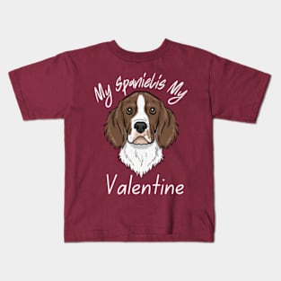 My Spaniel IS My Valentine Kids T-Shirt